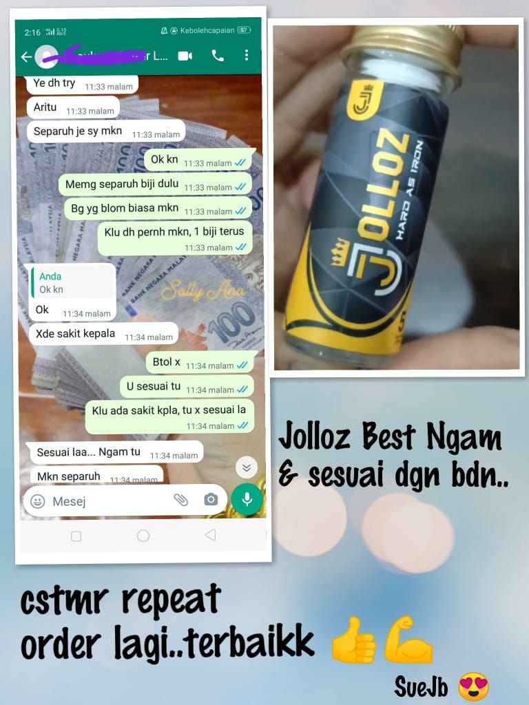 Testimoni pelanggan JOLLOZ 05
